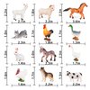 SIENON 12Pcs Farm Animal Figures Toys Realistic Plastic Farm Animal Figurines, Farm Animals Playset Educational Learning Toy Set, Farm Animal Cake Topper for Jungle Farm Theme Birthday Christmas Party