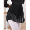 Gorchnc Pull on Ballet Skirt for Women Adult Girls Toddler Dance Skirt Mesh Ballerina Skirt Stretchy Ballet Dance Skirt Black