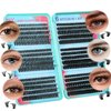 570PCS Himirell Eyelash Clusters - 30D+40D+50D+60D+80D+100D Wispy Individual Lashes, 8-16MM D Curl Lash Extension, Natural Lashes Clusters for Beginners DIY Cluster Eyelash Extensions