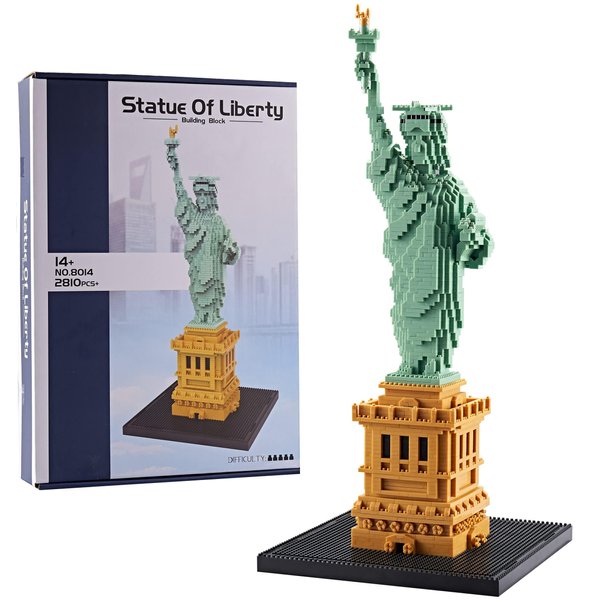 DOLBLOCK Statue of Liberty Micro Blocks Building Sets for Adults Mini Bricks Building, a New York Famous Landmark Architectural Model Toys for Kids Age of 14+ 2810 PCS