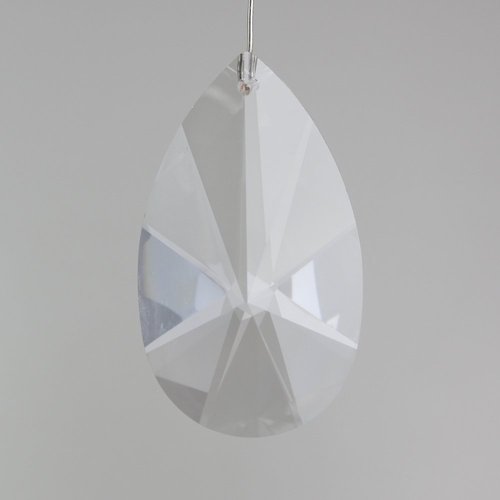 Asfour 89mm 30% Lead Crystal Prism Teardrop - 3.5" Clear Suncatcher Feng Shui