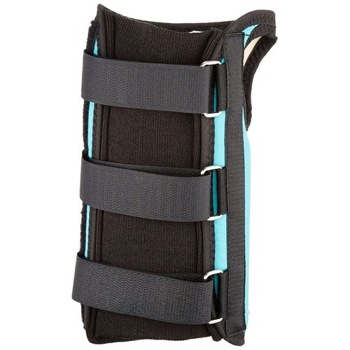 Rolyan D-Ring Left Wrist Brace, Size Small Fits Wrists 5.75"-6.5", 6.5" Regular Length Support, Teal Brace with Straps and D-Ring Connectors to Secure and Stabilize Hands and Wrists