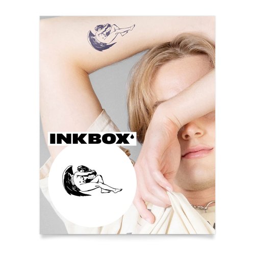 Inkbox Temporary Tattoos, Semi-Permanent Tattoo, One Premium Easy Long Lasting, Water-Resistant Temp Tattoo with For Now Ink - Lasts 1-2 Weeks, Cabanel, 4 x 4 in