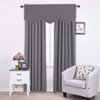 NICETOWN Valance Curtain for Bedroom, Blackout Window Valance for RV Camper - 52 inches by 18 inches Rod Pocket Farmhouse Kitchen Window Tier Drapery Curtain for Basement/Living Room, Grey, 1 Panel