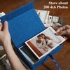 Hiwhy Photo Storage Box 4x6, Linen Photo Box, Memory Box Perfect to Store Your Photo, Pictures, Certificates, Scrapbooking Supplies, Keepsakes and Jewelry Navy Blue