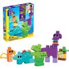 Mega BLOKS Fisher-Price Toddler Building Blocks Toy Set, Squeak ‘n Chomps Dinos with 24 Pieces, 4 Buildable Animals, Ages 1+ Years
