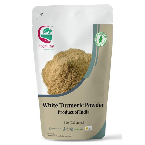 White Turmeric Powder for Skin Care | 8 oz | No staining | aka Kapoor Kachri & Hedychium Spicatum | 100% Herbal Skin Care by Yogi’s Gift