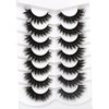 Pooplunch False Eyelashes Fluffy Cat Eye Lashes Wispy Dramatic Fake Eyelashes 8D Volume Faux Mink Lashs 7 Pairs Pack