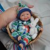 Newtotlove 7"" Reborn Baby Dolls Boy, Full Silicone Baby Dolls, Realistic Soft Silicone Newborn Baby Doll, Real Full Body Silicone Reborn Baby Dolls with Feeding Accessories &Gift Box