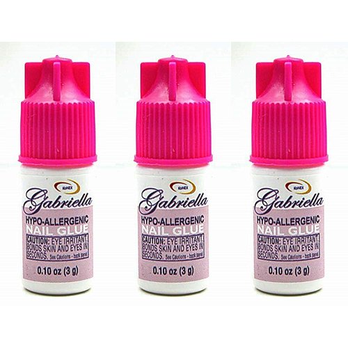 Gabriella Hypo-Allergenic Nail Glue .1 Oz (3 Pack)