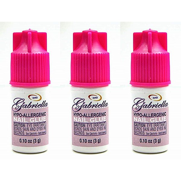 Gabriella Hypo-Allergenic Nail Glue .1 Oz (3 Pack)