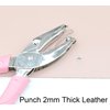 Star Shape Single Paper Hole Punch, 1 Pack 6.3 Inch Length 1/4 Inch of Diameter of Hole Handheld Puncher with Pink Soft Thick Leather Cover(Star 1/4 inch)