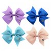 20pcs/lot Mutilcolor 4 inch Grosgrain Ribbon Hair Bows Girl Boutique Bow Baby Childs Handmade Diy Hairbows with Clip Kids Hair Accessories