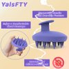 YalsFTY Silicone Hair Shampoo Brush Scalp Massager, Soft Head Hair Massager for Promoting Hair Growth and Relaxing Stress, Scalp Scrubber Exfoliator for Removing Dandruff (Purple)