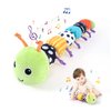 Baby Toys 6 to 12 Months, Musical Caterpillar Infant Toys, Infant Toys Stuffed Animal Toys with Ruler Design and Ring Bell, Crinkle, Rattle, Tummy time Toys for Newborn Boys Girls 0 3 6 9 12 Months