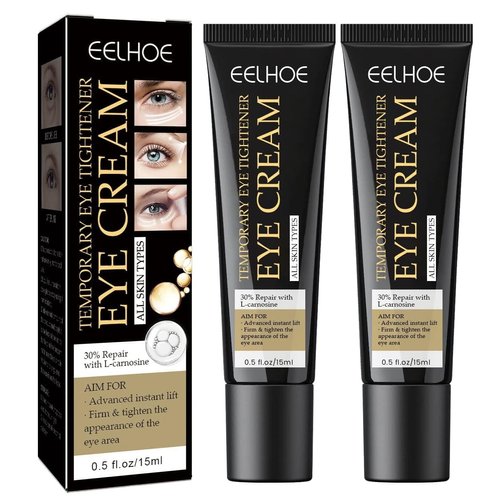 2PCS Instant Firming Eye Cream, Temporary Eye Tightening Eye Cream, Eye Cream Lifting Eye Bags Fade Dark Circles Fine Lines Eye Serum Eye Creams For Men Wonmen, Tightens Delicate Skin Under