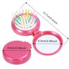 ONLYFU 18 Pcs Folding Travel Mirror Hair Brushes Round Folding Pocket Hair Brush Mini Portable Compact Hair Brush with Mirror for Women Girls