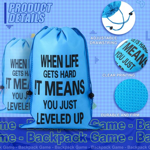 Shappy 36 Pieces Includes Video Game Bracelets Wristbands Gaming Party Bags with Drawstring Game Controller Keychains for Video Game Birthday Party Favors Supplies