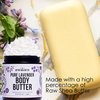 Lavender Body Butter with Shea Butter, Jojoba Oil & Lavender Essential Oil - Natural Lotion for Women, Non-Greasy Moisturizer for Dry Skin, Whipped Body Cream with Lavender Oil for Skin