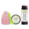 Carnival Cotton Candy Soothing & Luscious Lips by OverSoyed Exfoliator & Chapped Lip Repair Lip Care Combo | Artisan Handcrafted to Order Sweet Fruity Strawberry Sugar Vanilla Flavored Exfoliating Sugar Lip Scrub & Lip Moisturizer Balm Gift Set