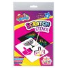 Hanukkah Scratch Stencil Art Kit - 4 Pack - 8" x 6" - Includes Sctatch Stick - Chanukah Arts and Crafts - Gifts and Games - Izzy 'n' Dizzy