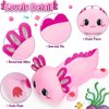 Officygnet Axolotl Plush, 13" Soft Stuffed Animal Plush Toy, Cute Axolotl Plush Pillow, Kawaii Plushies Dolls for Kids, Pink Axolotl Gift for Girls Boys