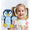 DolliBu Penguin Plush Hand Puppet for Kids - Soft Stuffed Animal Hand Puppet Toy for Puppet Show Games Puppet Theaters for Kids, Adult Cute Puppets Educational Toy to Teach Children & Toddlers
