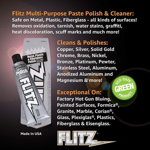 Flitz Metal, Plastic and Fiberglass Polish Paste - 5.29 oz, Blue