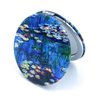 Aeisage Compact Mirror Small for Girls Handheld Mirror Folding Pu Leather Floral Mirror Compact Claude Monet Water Lilies Unique Gift for Sister, Diameter 2.75 Inch x 0.4 Inch Thickness