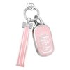 PIFOOG Key Fob Cover for Honda 2023 2024 Accord Civic HRV CRV Pilot Accessories 5 Button Car Keys Case Shell Bling Keychain Full Protector TPU Women Girly Pink Silver