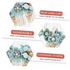 4Pcs Bridal Headpieces Hair Combs, Handmade Hair Comb Set Flower Pearl Hair Barrettes, Crystal Floral Leaf Hair Clip Hair Accessories for Women Girls Bride Bridesmaid