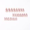 Foccna Purple Press on Bling Fake / False Nails, Almond Cute Daily Wear Artificail Nails for Women and Girls-24Pcs