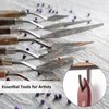 16 Pieces Painting Knife Set Stainless Steel Palette Knife Set Painting Mixing Scraper Pallet Knife Spatula Knife with Wooden Handle for Oil Painting Accessories Acrylic Color Mixing Supplies