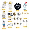 22 Pcs Space Cake Topper,Outer Space Cupcake Toppers Astronaut Figurine Decorations Birthday Space Themed Party Supplies Planet Rocket Pearl Balls and Star DIY Cake Toppers for Kids Party Baby Shower