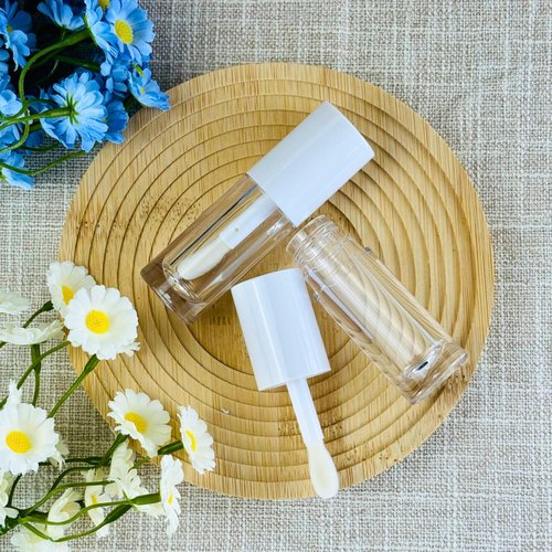 MOCIKE 10PCS Empty Lip Gloss Tubes,6ml Pink Lip Gloss Containers Empty With Thick Wand, For DIY Lip Gloss Making (White)