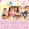4 Pack Cat Tablecloth Paw Print Tablecloth Cat Themed Table Cover Cute Cats Plastic Tablecover Bone Sign Table Cloth Cat Party Supplies Cat Birthday Decorations Kitty Theme Birthday Decor 86 x 51 Inch