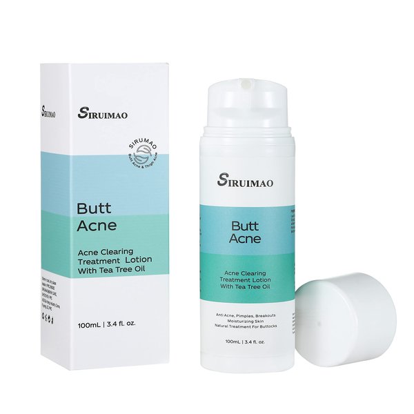 Butt Acne Clearing Treatment (3.4 OZ), Butt Acne Treatment for Clearing Acne, Pimples, Blackheads, Zits and Razor Bumps for the Buttocks, Thigh and Back Acne