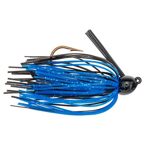 Strike King (BBJ18-2) Bitsy Bug Jig Fishing Lure, 2 - Black/Blue, 1/8 oz, Premium Silicone Skirts