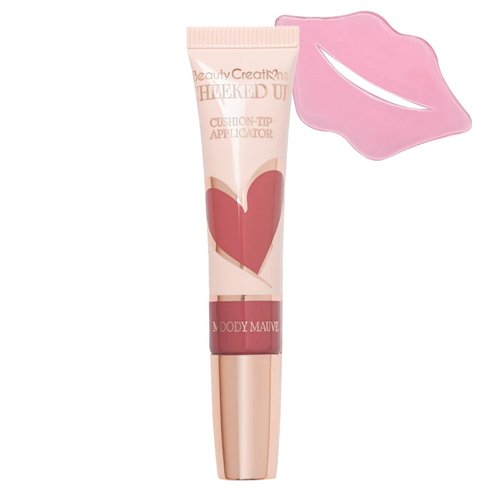 Glam Lux Beauty Bundle Beauty Creations Flawless Stay Liquid Blush Cheeked Up Dewy Blush Wand Natural Glow Lightweight Non-Greasy Blendable Lasts all Day w/Collagen Lip Mask (Moody Mauve, 12g)