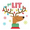 Creative Converting 317185 16 Count Paper Beverage Napkins, Reindeer Games, Bring Cheer