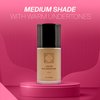 Liquid Foundation with Spatula - Long-Lasting, Dewy, Lightweight, and Buildable Full Coverage Foundation Makeup - 1oz/30ml - Auburn, a Medium Shade with Warm Undertones