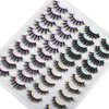 JIMIRE 20 Pairs False Eyelashes 4 Styles Mink Eyelashes Fluffy Pack 3D Volume Faux Mink Cat Eye Lashes Pack