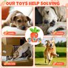 Globright Hide and Seek Squeaky Dog Plush Toy Carrot and Bunny Set, 4 Pack Dog Puzzle Toys for Training and Cleaning, Interactive Tough Dog Toy for Small Medium Dogs