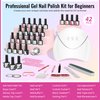 VANREESA 42 Pcs Gel Nail Polish Kit with U V Light 24 Popular Colors Gel Nail Polish Set Green Blue Purple Pink Orange Complete Gel Nail Kit with Manicure Tools Christmas Gifts for Women Girls