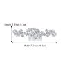 BriLove Wedding Hair Accessories Bridal Hair Comb Bohemian Boho Crystal Cluster Flower Vine Leaf Bling Comb for Bride and Women Clear Silver-Tone