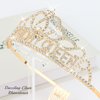 CIEHER Gold Birthday Queen Crown Birthday Tiara for Women Girls Gold Birthday Decorations Birthday Gifts for Women Girls