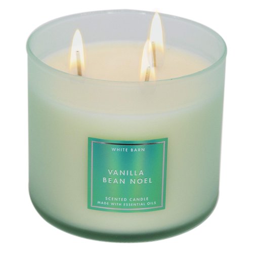 White Barn Bath and Body Works, 3-Wick Candle w/Essential Oils - 14.5 oz - Many Scents! (Vanilla Bean Noel)