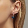 Aneneiceera Boho Sapphire Tassel Earrings Blue Crystal Heart Earrings Gold Cz Bar Stud Earrings Blue Cz Heart Drop Earrings Blue Rhinestone Earrings Jewelry for Women