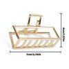 Cubahop Hair Claw Gold Hair Clips Non Slip Claw Clips Square Hair Accessories Daily Party Gift for Women and Girls (2PCS)