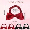 AOZUO 4PCS Bow Scrunchies, Black Red Bowknot Hair Ties Elastic Hair Ropes Ponytail Holder Cute Bow Scrunchy Hair Bow for Halloween Bachelorette Wedding Party Hair Accessory for Thick Thin Long Hair